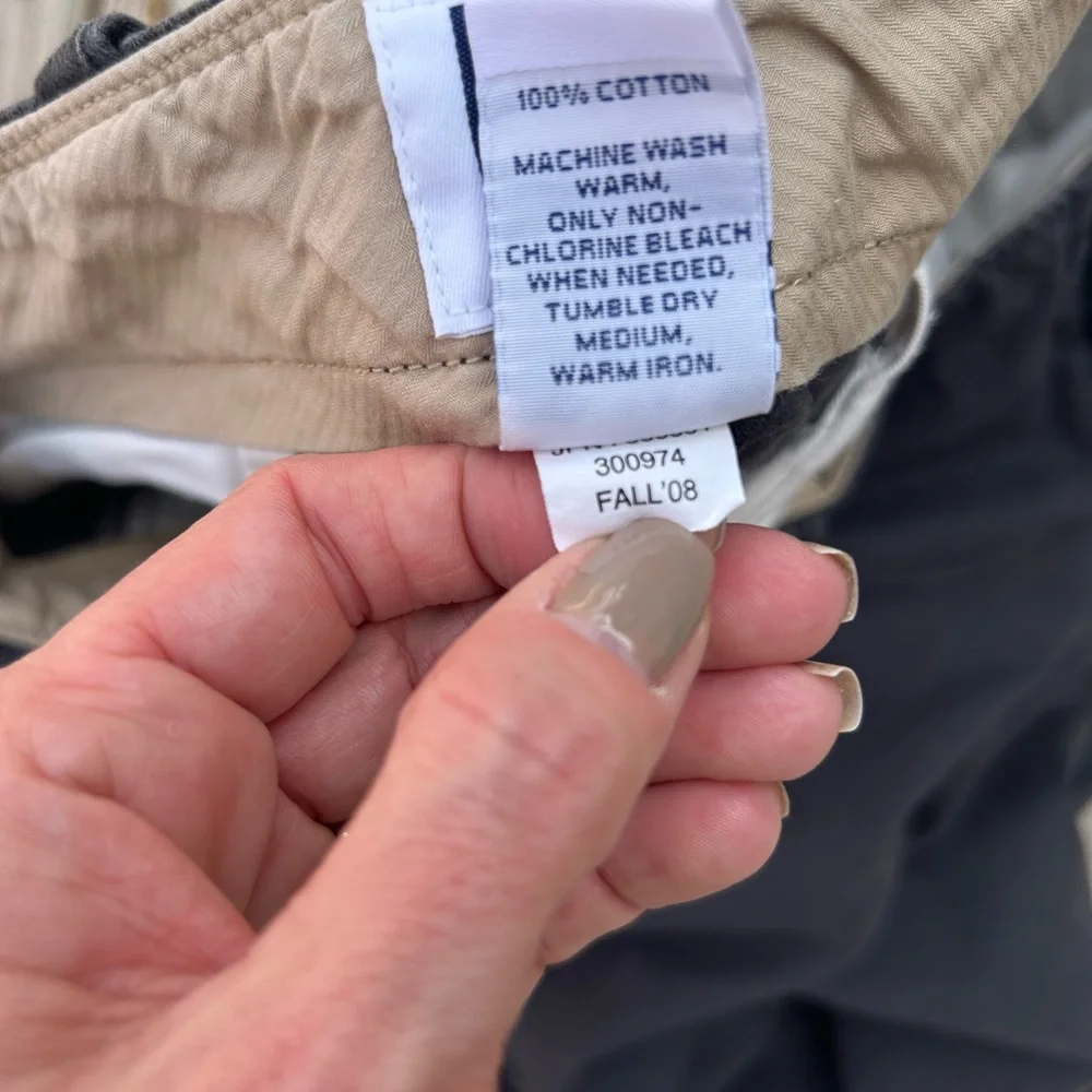 Y2K GAP Khakis The Original‎ Khaki Mens 36W 34L Gray Flat Front  Cotton Pants